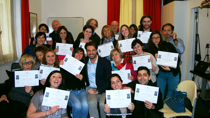 Gruppo con attestati masterclass nms